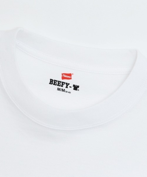 HANES(ヘインズ)の「アメリカ発!程よく肉厚なコスパ抜群ロングTシャツ!【Hanes】BEEFY LONG SLEEVE T-SHIRT 長袖ロンT コットンカットソー H5186 / HM4-D001(Tシャツ/カットソー・メンズ・グレー/ホワイト/ブラック・M/L/XL/S)」の12枚目の写真