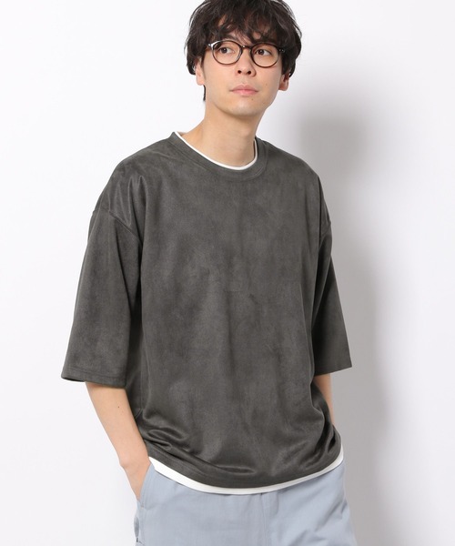 LAKOLE（ラコレ）の「エコスエードレイヤードTシャツ / 263882（Tシャツ/カットソー・メンズ・ブルー/サンドグレー/チャコール/ライトグレー・MEDIUM/LARGE/X-LARGE）」の3枚目の写真