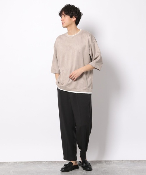 LAKOLE（ラコレ）の「エコスエードレイヤードTシャツ / 263882（Tシャツ/カットソー・メンズ・ブルー/サンドグレー/チャコール/ライトグレー・MEDIUM/LARGE/X-LARGE）」の9枚目の写真