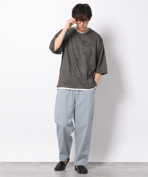 LAKOLE（ラコレ）の「エコスエードレイヤードTシャツ / 263882（Tシャツ/カットソー・メンズ・ブルー/サンドグレー/チャコール/ライトグレー・MEDIUM/LARGE/X-LARGE）」の5枚目の写真