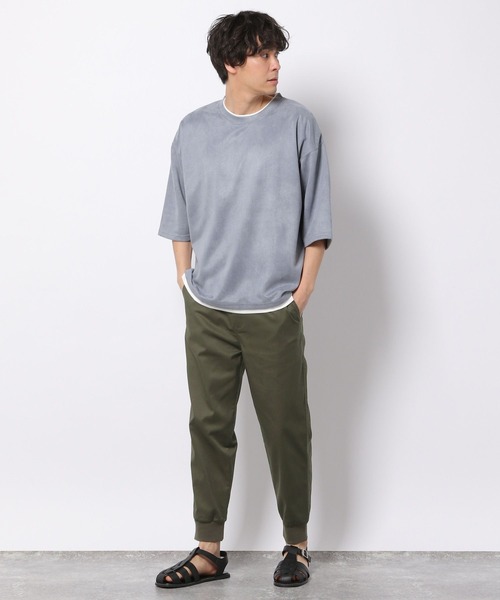 LAKOLE（ラコレ）の「エコスエードレイヤードTシャツ / 263882（Tシャツ/カットソー・メンズ・ブルー/サンドグレー/チャコール/ライトグレー・MEDIUM/LARGE/X-LARGE）」の7枚目の写真