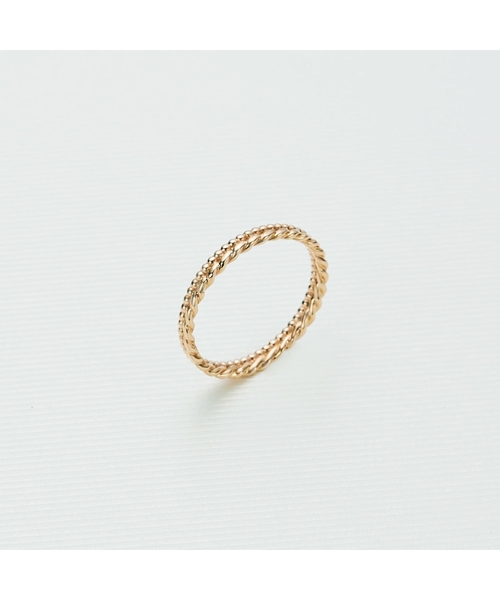 COCOSHNIK(ココシュニック)の「K10丸玉×縄目 リング(リング・レディース・ホワイト系その他7・12号/14号/10号)」の12枚目の写真