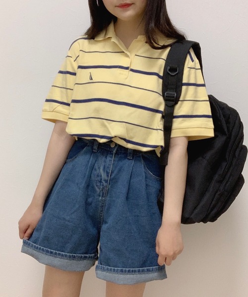 Cham.（チャム）の「デニムショーパン（デニムパンツ・レディース・ベージュ/ブルー・F）」の12枚目の写真