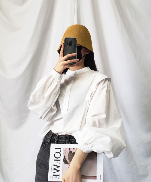 me+em select（ミームセレクト）の「【 5色展開 】ストロー編みバケットハット（ハット・レディース・ブラック/パープル/イエロー/アイボリー/モカ・FREE）」の18枚目の写真