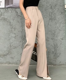 ABITOKYO | スリットセンタープレスセミワイドパンツ(スラックス)