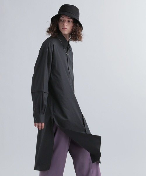 HARE（ハレ）の「マルチロングデザインシャツ(HARE)（シャツ/ブラウス・メンズ・ブラック/オフホワイト・FREE）」の21枚目の写真