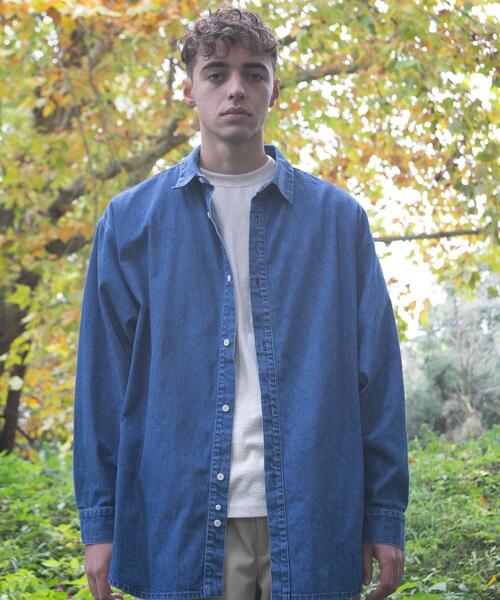 wonderland(ワンダーランド)の「<wonderland> BIG DENIM SHIRT/シャツ(シャツ/ブラウス・メンズ・ネイビー・1/0)」の1枚目の写真