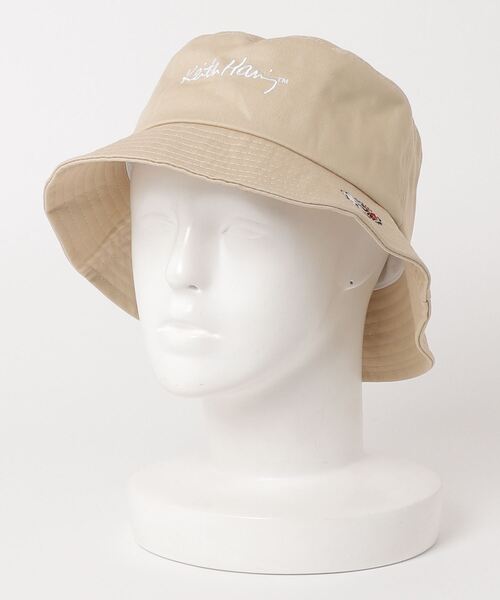 Keith Haring（キース・ヘリング）の「【Keith Haring】アートロゴバケットハット　KH-HAT-2101/KH-KH2103/KH-KH2104/KH-KH2108（ハット・レディース・ホワイト/ベージュ系その他2/ブラック系その他2/ベージュ/ホワイト系その他2/ブラック・FREE）」の8枚目の写真