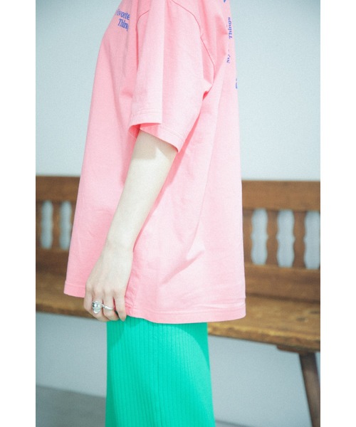 CREOLME(クレオルム)の「(CREOLME)My Favorite ThingsTシャツ(Tシャツ/カットソー・レディース・ピンク/ブラック/ホワイト系その他・ONE SIZE)」の7枚目の写真