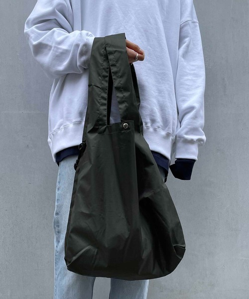 TRUSS（トラス）の「TRUSS/ リップショルダーマルシェバッグ（はっ水・パッカブル仕様）  / RMB-301-2（ショルダーバッグ・レディース・ホワイト/オレンジ/カーキ/ベージュ/ブラック/グレー・ONESIZE）」の5枚目の写真