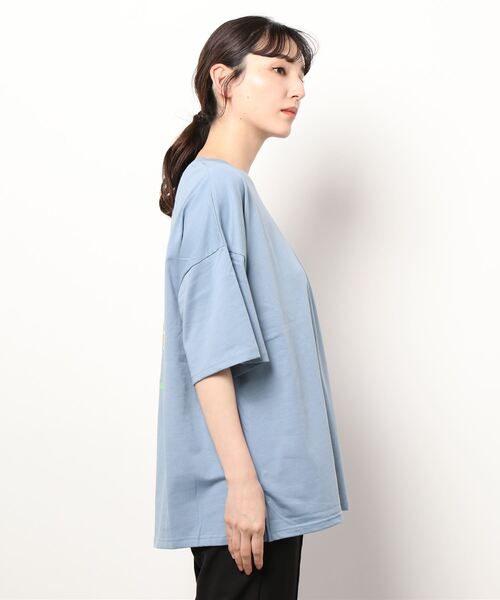 SpRay(スプレイ)の「クリーミーディップ BIG Tシャツ(Tシャツ/カットソー・レディース・オフホワイト/ピンク/グリーン/ブルー系その他/スミクロ・FREE)」の6枚目の写真
