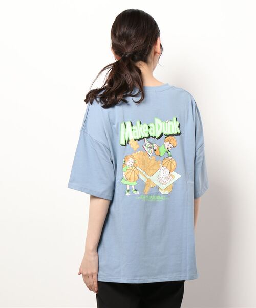 SpRay(スプレイ)の「クリーミーディップ BIG Tシャツ(Tシャツ/カットソー・レディース・オフホワイト/ピンク/グリーン/ブルー系その他/スミクロ・FREE)」の7枚目の写真