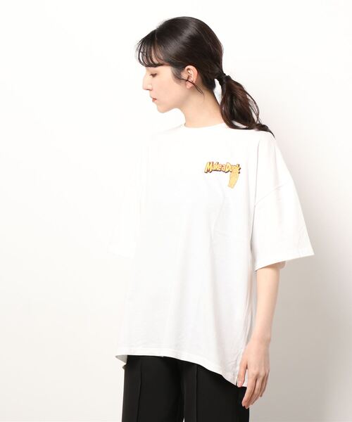 SpRay(スプレイ)の「クリーミーディップ BIG Tシャツ(Tシャツ/カットソー・レディース・オフホワイト/ピンク/グリーン/ブルー系その他/スミクロ・FREE)」の13枚目の写真