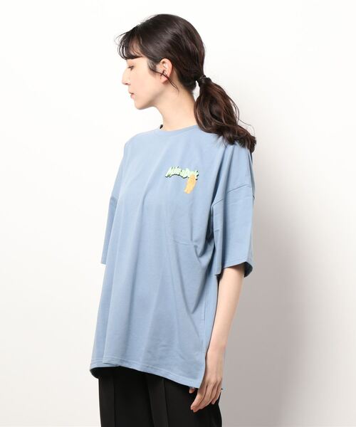 SpRay(スプレイ)の「クリーミーディップ BIG Tシャツ(Tシャツ/カットソー・レディース・オフホワイト/ピンク/グリーン/ブルー系その他/スミクロ・FREE)」の14枚目の写真
