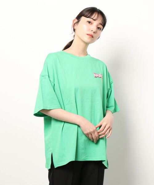 SpRay(スプレイ)の「クリーミーディップ BIG Tシャツ(Tシャツ/カットソー・レディース・オフホワイト/ピンク/グリーン/ブルー系その他/スミクロ・FREE)」の15枚目の写真