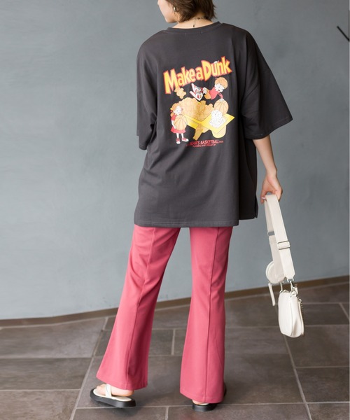 SpRay(スプレイ)の「クリーミーディップ BIG Tシャツ(Tシャツ/カットソー・レディース・オフホワイト/ピンク/グリーン/ブルー系その他/スミクロ・FREE)」の22枚目の写真