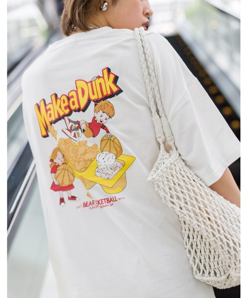 SpRay(スプレイ)の「クリーミーディップ BIG Tシャツ(Tシャツ/カットソー・レディース・オフホワイト/ピンク/グリーン/ブルー系その他/スミクロ・FREE)」の17枚目の写真