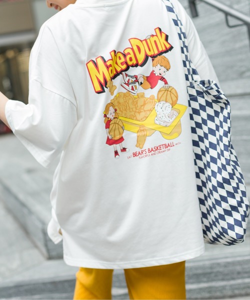 SpRay(スプレイ)の「クリーミーディップ BIG Tシャツ(Tシャツ/カットソー・レディース・オフホワイト/ピンク/グリーン/ブルー系その他/スミクロ・FREE)」の18枚目の写真