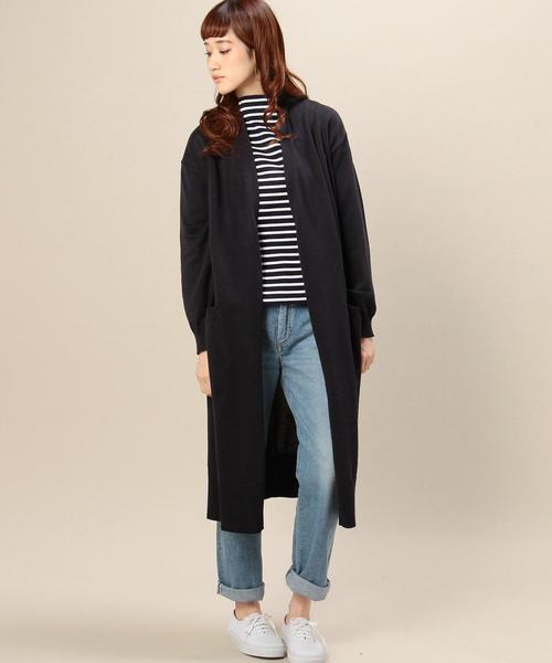 BEAUTY&YOUTH UNITED ARROWS（ビューティーアンドユースユナイテッドアローズ）の「BYSF 12Gコットンマキシガウン◆（カーディガン/ボレロ・レディース・グレー/ベージュ/ネイビー・フリー）」の3枚目の写真