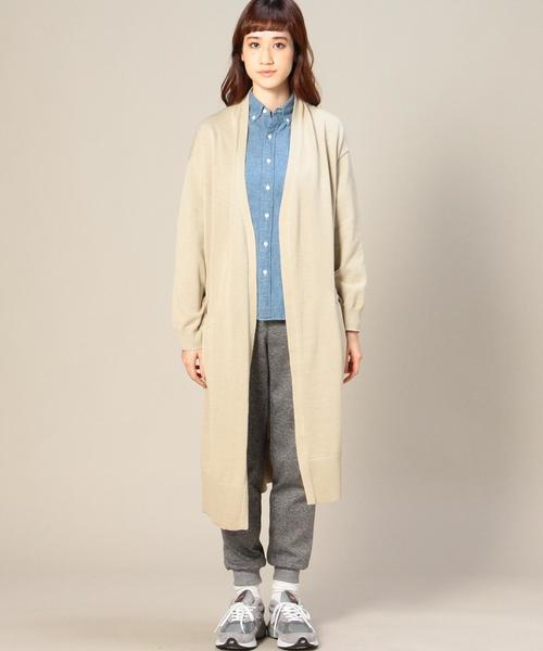 BEAUTY&YOUTH UNITED ARROWS（ビューティーアンドユースユナイテッドアローズ）の「BYSF 12Gコットンマキシガウン◆（カーディガン/ボレロ・レディース・グレー/ベージュ/ネイビー・フリー）」の9枚目の写真