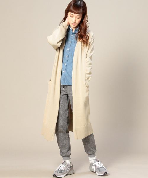 BEAUTY&YOUTH UNITED ARROWS（ビューティーアンドユースユナイテッドアローズ）の「BYSF 12Gコットンマキシガウン◆（カーディガン/ボレロ・レディース・グレー/ベージュ/ネイビー・フリー）」の17枚目の写真