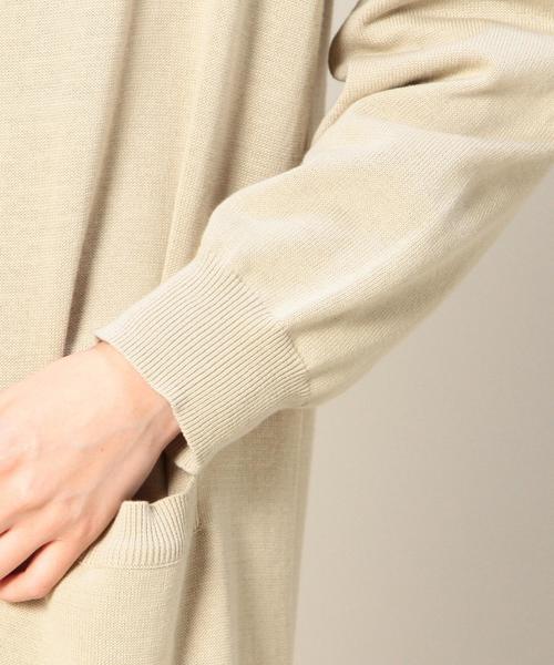 BEAUTY&YOUTH UNITED ARROWS（ビューティーアンドユースユナイテッドアローズ）の「BYSF 12Gコットンマキシガウン◆（カーディガン/ボレロ・レディース・グレー/ベージュ/ネイビー・フリー）」の4枚目の写真