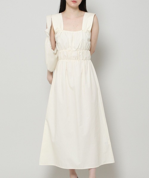 ALAND（エーランド）の「3.3Field Trip／シャーリングキャミワンピース 2297706（ワンピース・レディース・イエロー/アイボリー・FREE）」の2枚目の写真