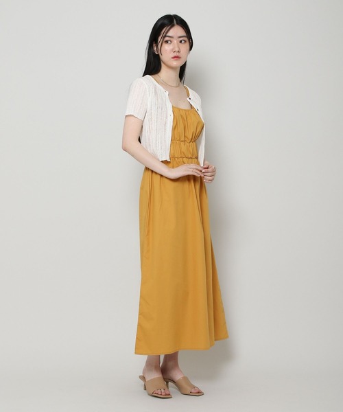 ALAND（エーランド）の「3.3Field Trip／シャーリングキャミワンピース 2297706（ワンピース・レディース・イエロー/アイボリー・FREE）」の3枚目の写真