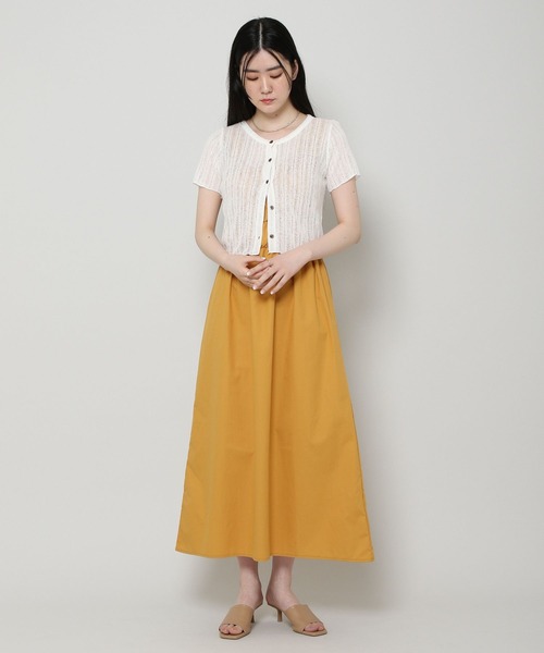 ALAND（エーランド）の「3.3Field Trip／シャーリングキャミワンピース 2297706（ワンピース・レディース・イエロー/アイボリー・FREE）」の4枚目の写真