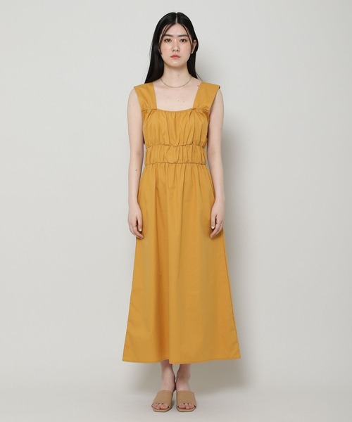 ALAND（エーランド）の「3.3Field Trip／シャーリングキャミワンピース 2297706（ワンピース・レディース・イエロー/アイボリー・FREE）」の6枚目の写真