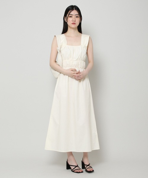 ALAND（エーランド）の「3.3Field Trip／シャーリングキャミワンピース 2297706（ワンピース・レディース・イエロー/アイボリー・FREE）」の7枚目の写真