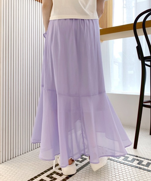 OLIVE des OLIVE（オリーブデオリーブ）の「ラッフルアシメマーメイドスカート（スカート・レディース・アイボリー/ラベンダー/ベージュ・FREE）」の15枚目の写真