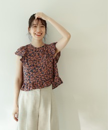 N.（N. Natural Beauty Basic） | フリルプリントブラウス(シャツ/ブラウス)