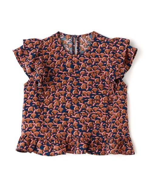 N.（N. Natural Beauty Basic）（エヌエヌナチュラルビューティーベーシック）の「フリルプリントブラウス（シャツ/ブラウス・レディース・ホワイト系その他/ブルー系その他・MEDIUM）」の19枚目の写真