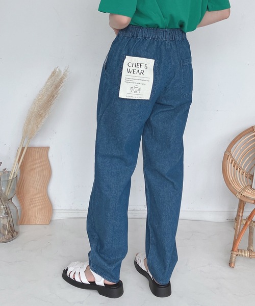 AS KNOW AS plus（アズノゥアズプラス）の「●選んで カラーシェフパンツ（その他パンツ・レディース・オフホワイト/サックスブルー/インディゴブルー/ピンク/グリーン・FREE）」の4枚目の写真