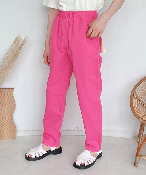 AS KNOW AS plus（アズノゥアズプラス）の「●選んで カラーシェフパンツ（その他パンツ・レディース・オフホワイト/サックスブルー/インディゴブルー/ピンク/グリーン・FREE）」の6枚目の写真