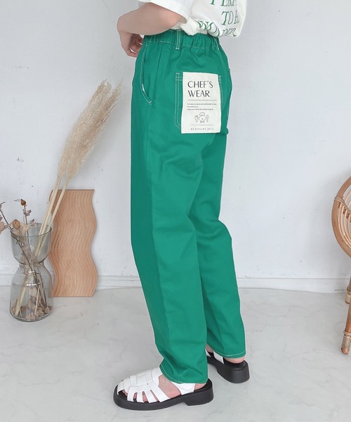 AS KNOW AS plus（アズノゥアズプラス）の「●選んで カラーシェフパンツ（その他パンツ・レディース・オフホワイト/サックスブルー/インディゴブルー/ピンク/グリーン・FREE）」の11枚目の写真