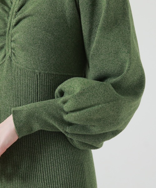 Cheek（チーク）の「ホルターネックニットワンピース（ワンピース・レディース・アイボリー/オレンジ/グリーン・MEDIUM）」の19枚目の写真