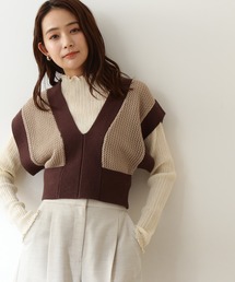 N.（N. Natural Beauty Basic） | ◆Ｖアキメッシュニットベスト(ベスト)