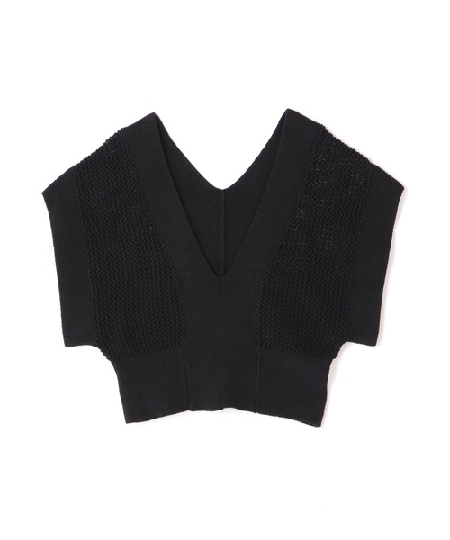 N.（N. Natural Beauty Basic）（エヌエヌナチュラルビューティーベーシック）の「◆Ｖアキメッシュニットベスト（ベスト・レディース・ブラック/ブルー/ブラウン系その他・MEDIUM）」の19枚目の写真