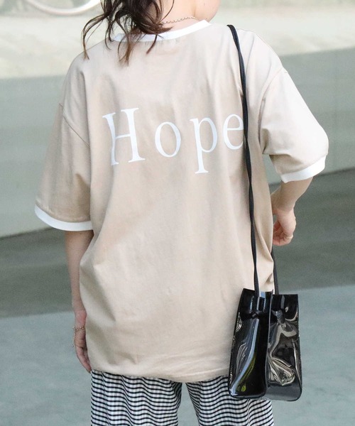 HONEYSUCKLE ROSE（ハニーサックルローズ）の「【HONEYSUCKLE ROSE】リンガープリントＴ（Tシャツ/カットソー・レディース・パープル/ホワイト/ベージュ・M/L）」の8枚目の写真