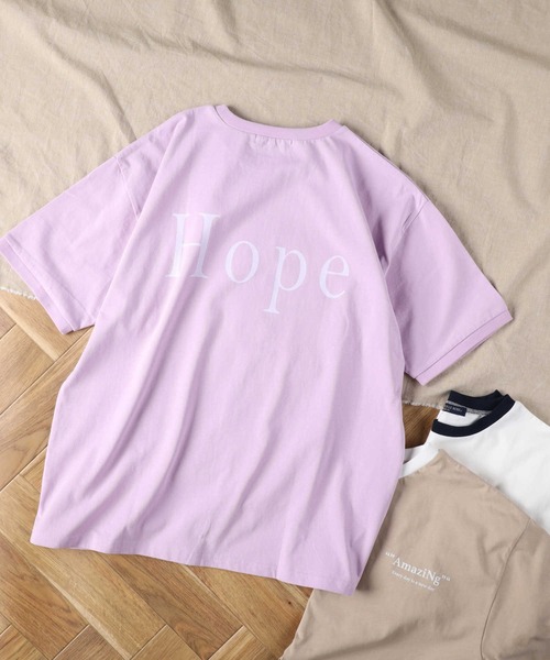 HONEYSUCKLE ROSE（ハニーサックルローズ）の「【HONEYSUCKLE ROSE】リンガープリントＴ（Tシャツ/カットソー・レディース・パープル/ホワイト/ベージュ・M/L）」の9枚目の写真