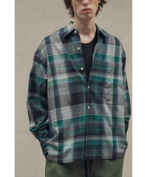 MONKEY TIME / 長袖シャツ/S/ウール/BLK/チェック/8311-144-0612 MONKEY TIME（モンキータイム）の「＜monkey time＞ BRS TWILL CHECK