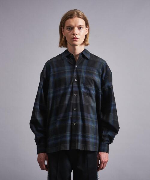 monkey time シャツ ディストレスト ネル チェック シャツ／モンキー