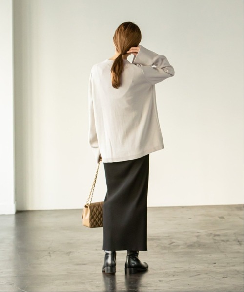 Noble(ノーブル)の「《追加4》ミラノリブジャケットカーディガン(カーディガン/ボレロ・レディース・ブラック/オフホワイト・FREE)」の8枚目の写真