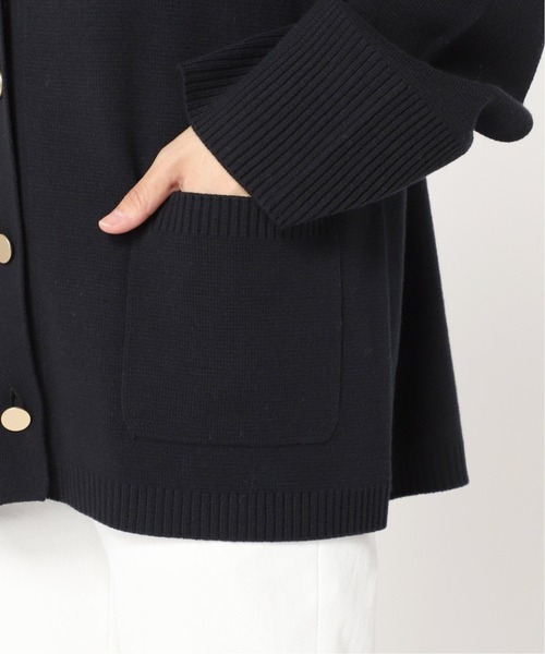 Noble(ノーブル)の「《追加4》ミラノリブジャケットカーディガン(カーディガン/ボレロ・レディース・ブラック/オフホワイト・FREE)」の16枚目の写真