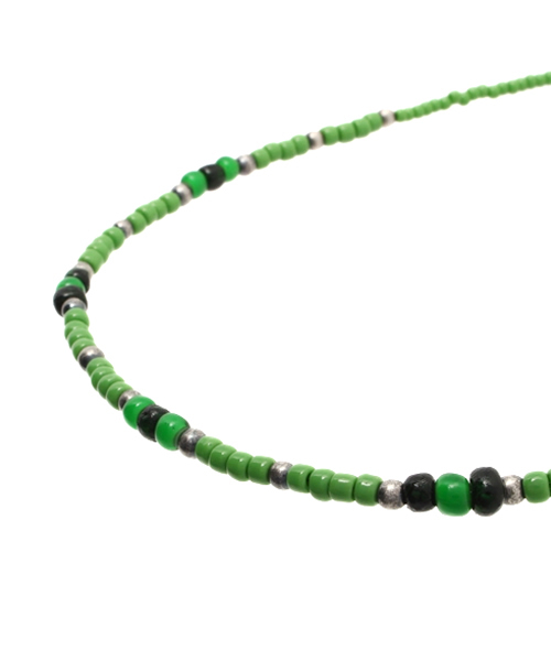 And A（アンドエー）の「ガラスビーズネックレス（ネックレス・メンズ・グリーン/ターコイズブルー/レッド・FREE）」の5枚目の写真