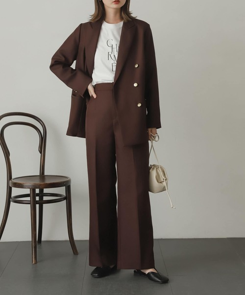 SENSE OF PLACE by URBAN RESEARCH(センスオブプレイスバイアーバンリサーチ)の「センタープレススラックスパンツ(スラックス・レディース・ブラック/ブラウン/ミント/ベージュ系その他・SMALL/MEDIUM/X-SMALL)」の3枚目の写真