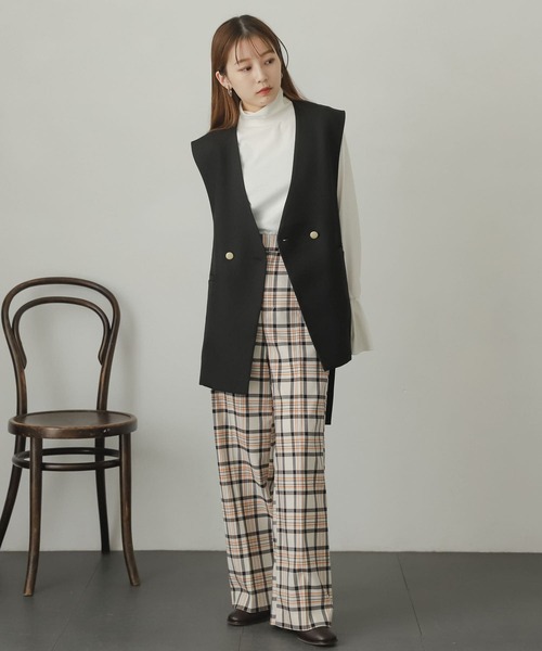 SENSE OF PLACE by URBAN RESEARCH(センスオブプレイスバイアーバンリサーチ)の「センタープレススラックスパンツ(スラックス・レディース・ブラック/ブラウン/ミント/ベージュ系その他・SMALL/MEDIUM/X-SMALL)」の18枚目の写真