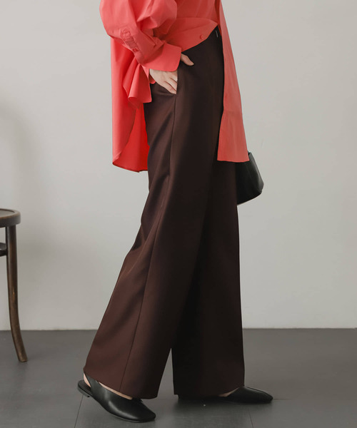 SENSE OF PLACE by URBAN RESEARCH(センスオブプレイスバイアーバンリサーチ)の「センタープレススラックスパンツ(スラックス・レディース・ブラック/ブラウン/ミント/ベージュ系その他・SMALL/MEDIUM/X-SMALL)」の20枚目の写真